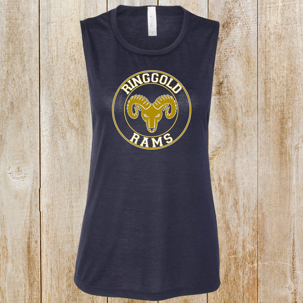 Ringgold circle design Womens Muscle Tank