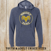 Ringgold circle design Special Blend Raglan Hoodie - Youth or Unisex