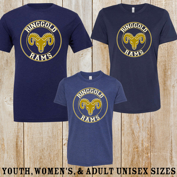 Ringgold circle design tri-blend tee (Unisex, Women's or Youth)