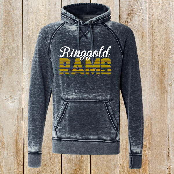 Ringgold Rams retro design Vintage Fleece Hoodie