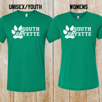 South Fayette Lion Paw design tee (Unisex, Women's or Youth)