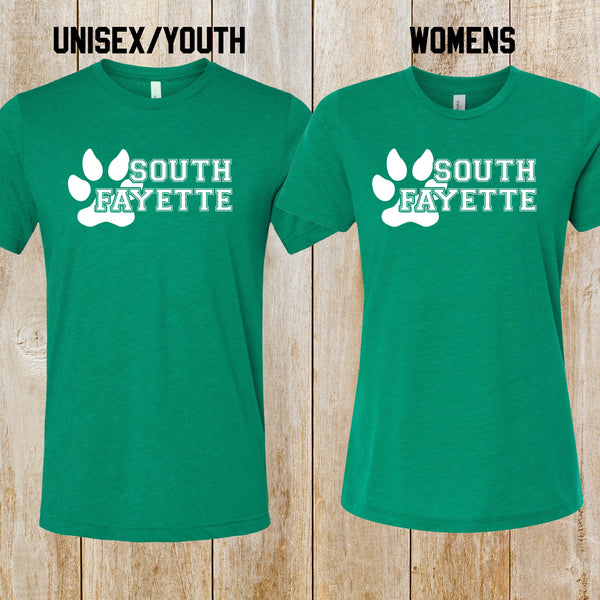 South Fayette Lion Paw design tee (Unisex, Women's or Youth)
