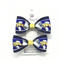 Ringgold logo pig tail hair bows - Clara Beaus Co