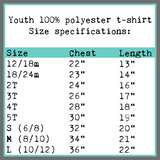 100% polyester soft YOUTH t-shirt